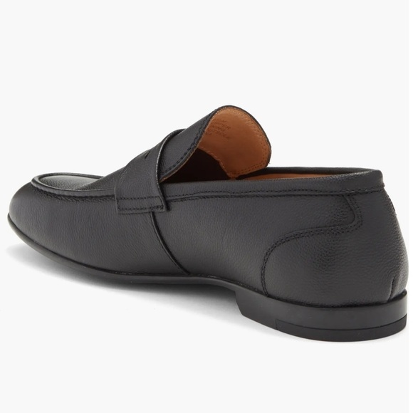 Vittorio Russo Millar Leather Penny Loafers Black Classic Business Sz 10.5 main image 10